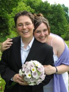 Ann Kansfield and Jennifer Aull, on their wedding day.