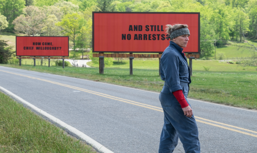 three billboards outside ebbing missouri, drama, black comedy, frances mcdormand, woody harrelson, review, fox searchlight pictures