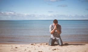 Man on knees