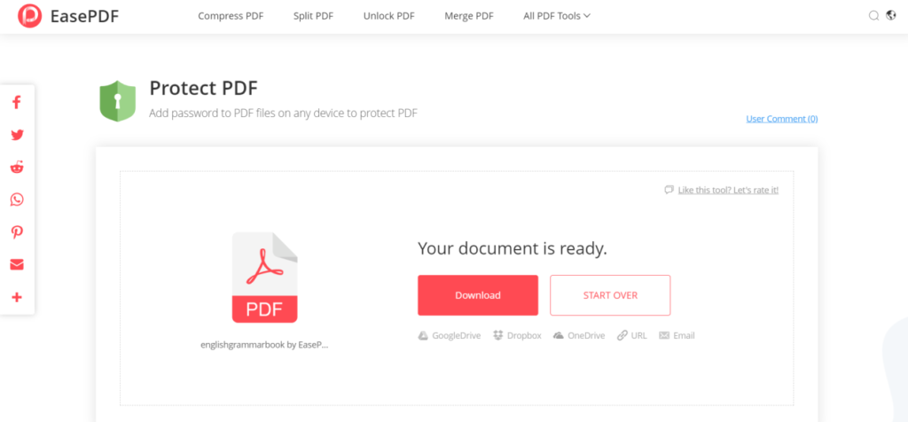 EasePDF Protect PDF Download File