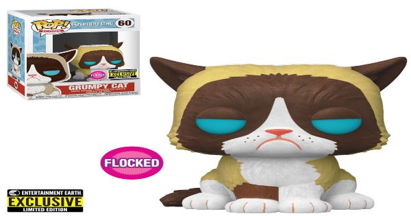 funko pops. grumpy cat, flocked, exclusive, sneak peek, entertainment earth, funko