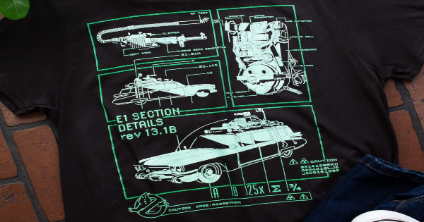 ghostbusters, ecto 1, t-shirt, glow in the dark, press release, fun.com
