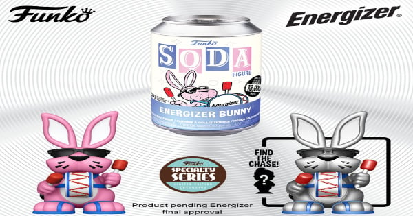 vinyl soda pop, energizer bunny, ad icons, specialty series, press release, entertainment earth, funko