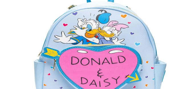 disney, valentine's day, mini backpack, donald and daisy, exclusive, press release, entertainment earth, loungefly