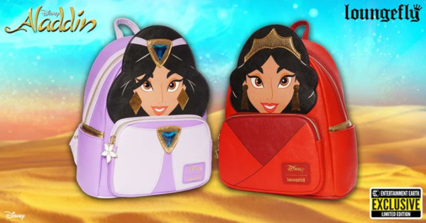 mini backpack, jasmine, aladdin, exclusive, press release, entertainment earth, loungefly