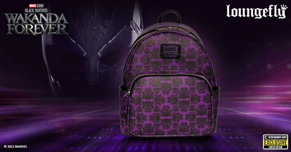 mini backpack, wakanda forever, black panther, marvel, exclusive, entertainment earth, press release, loungefly