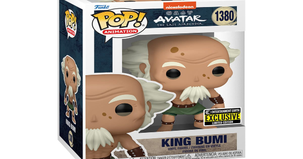 avatar the last airbender, king bumi, funko pop, tv show, animated, exclusive, nickelodeon, press release, entertainment earth, funko