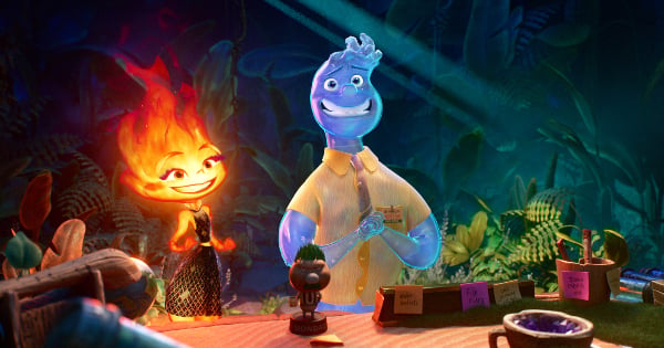 elemental, computer animated, romantic, comedy, drama, digital, review, pixar animation, walt disney studios