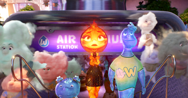 elemental, computer animated, romantic, comedy, drama, digital, review, pixar animation, walt disney studios