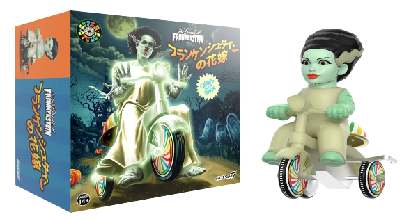 bride of frankenstein, super 7, trike, glow, science fiction, horror, sequel, press release, universal products and experiences