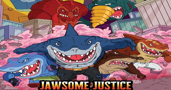 jawsome justice, street sharks, comic, graphic novel, stephanie williams, net galley, review, idw publishing