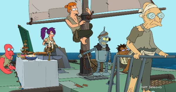 oceans three, futurama, tv show, animated, comedy, drama, matt groening, season 14, review, hulu